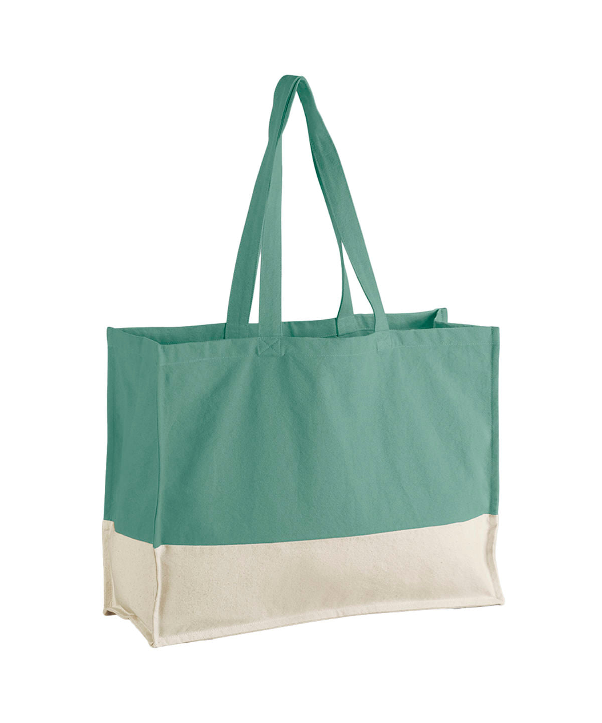 EarthAware® organic contrast shopper reusable organic cotton tote bag, eco-friendly