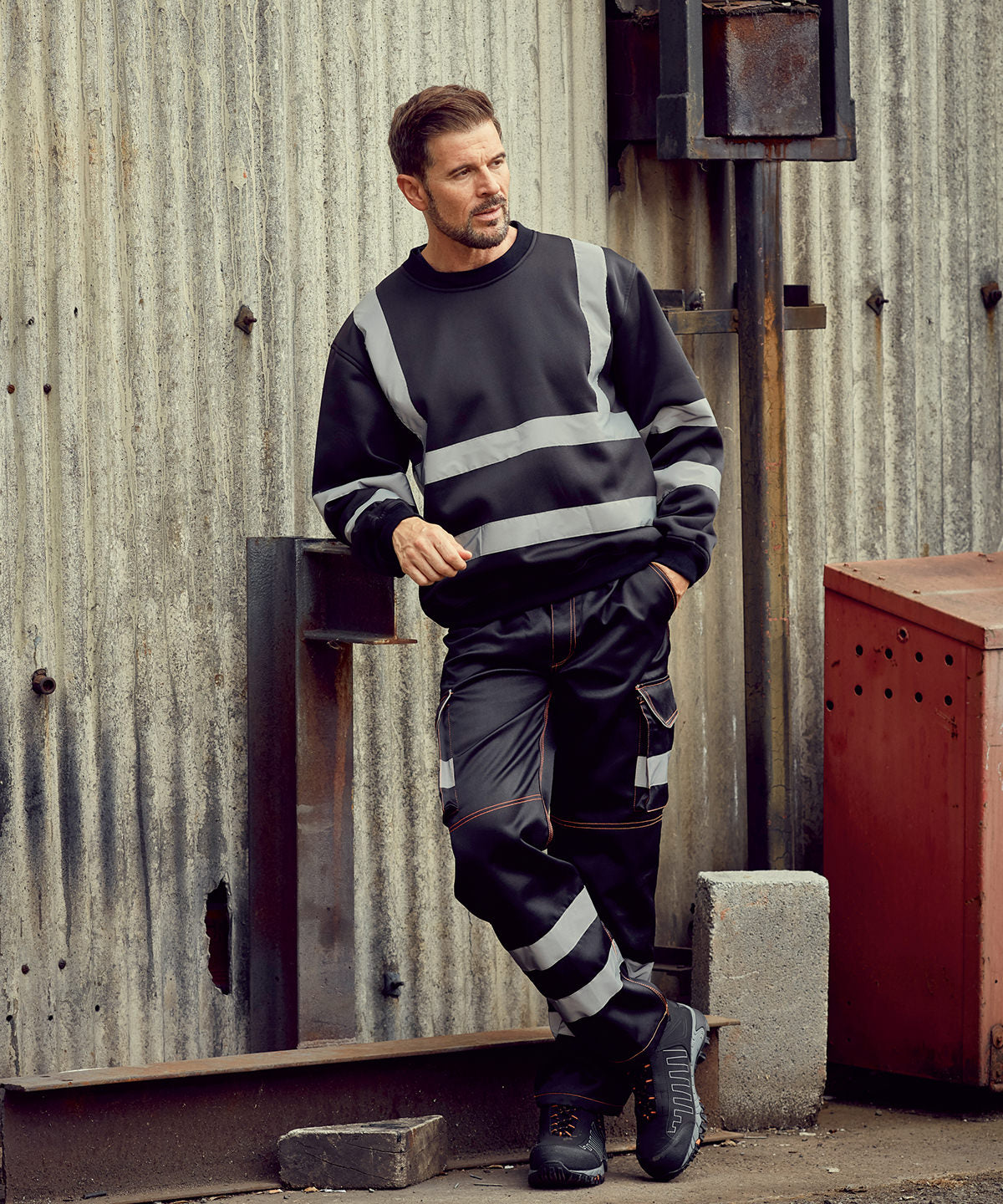 Hi-vis sweatshirt (HVJ510) - High Visibility Safety Workwear Sweatshirt with Reflective
