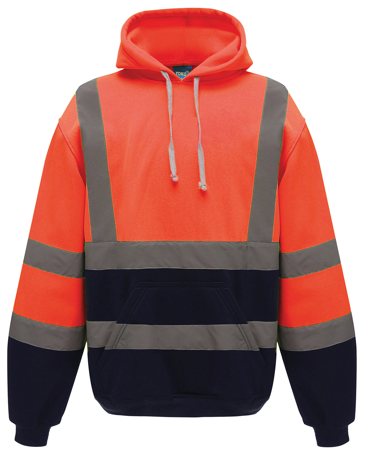 Hi-vis pull-over hoodie (HVK05) - High Visibility Workwear Pullover Hoodie