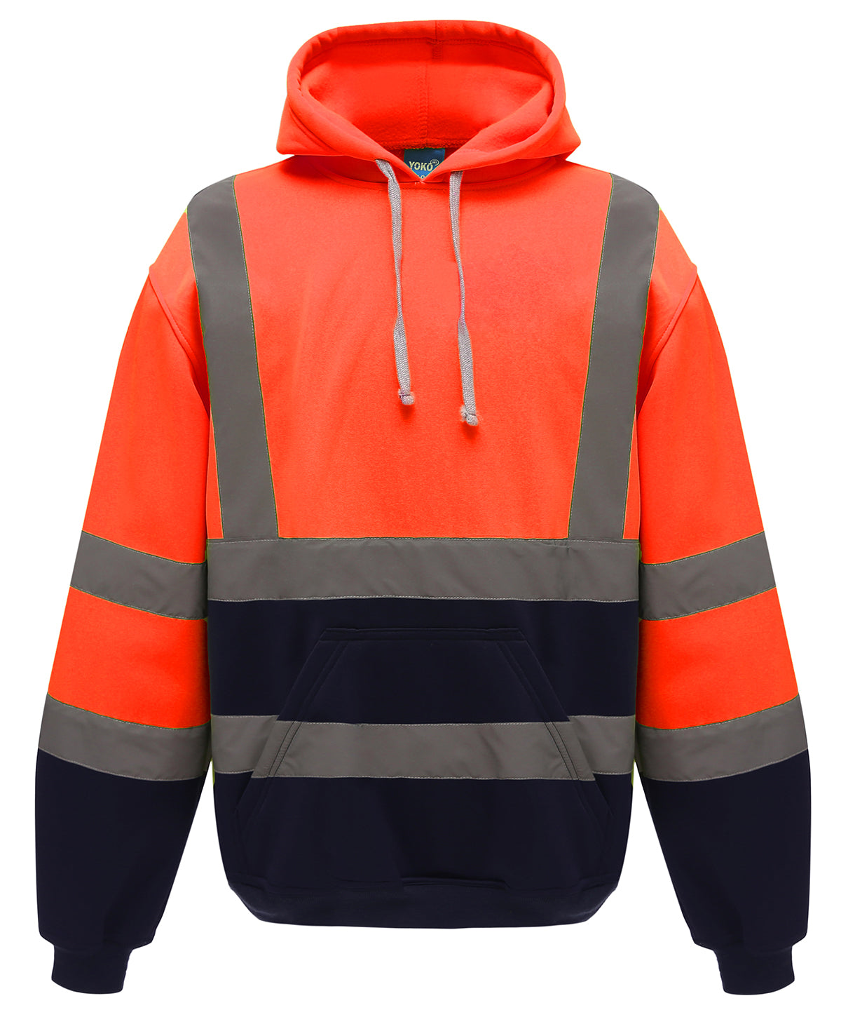 Hi-vis pull-over hoodie (HVK05) - High Visibility Workwear Pullover Hoodie