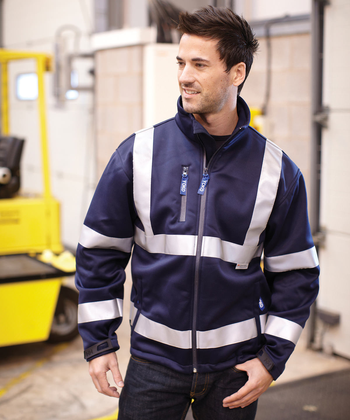 Hi-vis softshell jacket (HVK09) - High Visibility Safety Softshell Jacket for Work