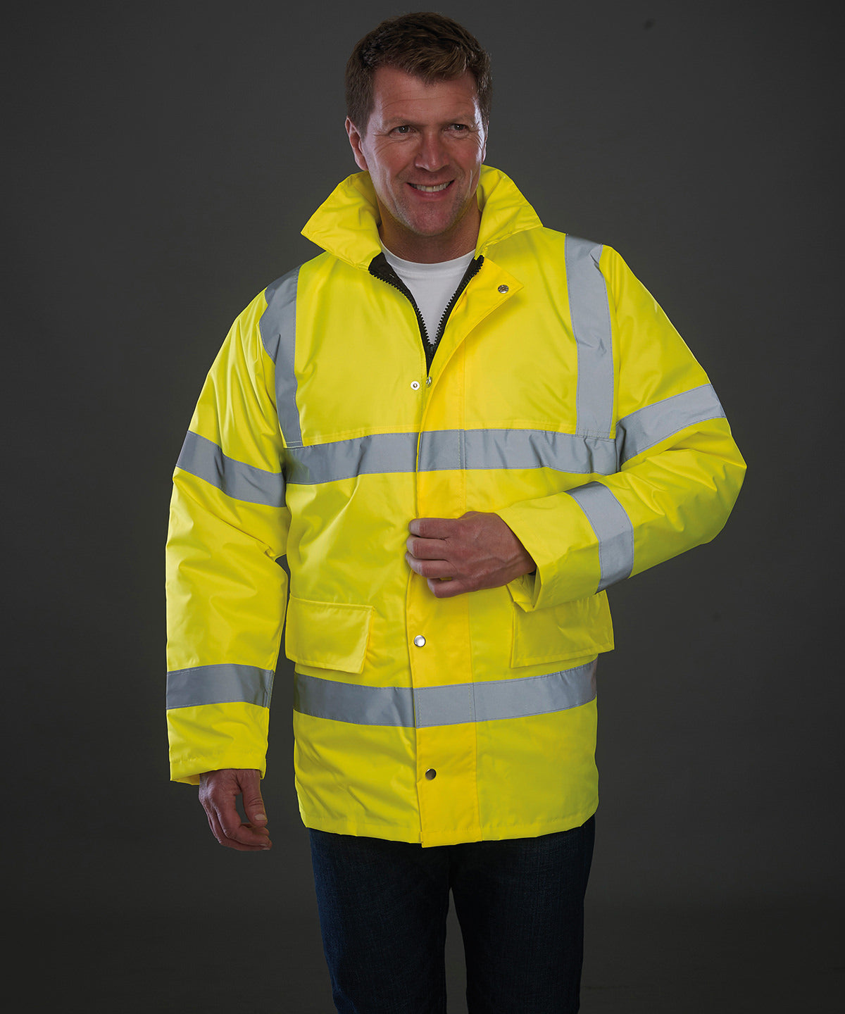 Hi-vis classic motorway jacket (HVP300) - high visibility waterproof safety workwear