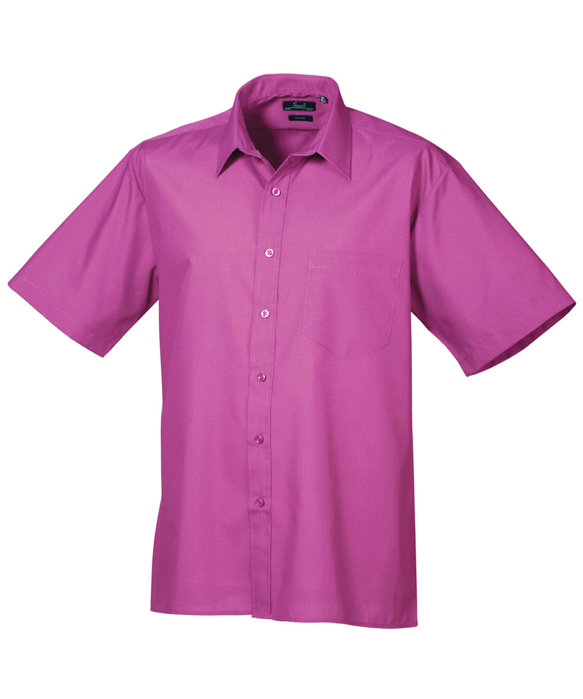 Short sleeve poplin shirt - 15 - Hot Pink