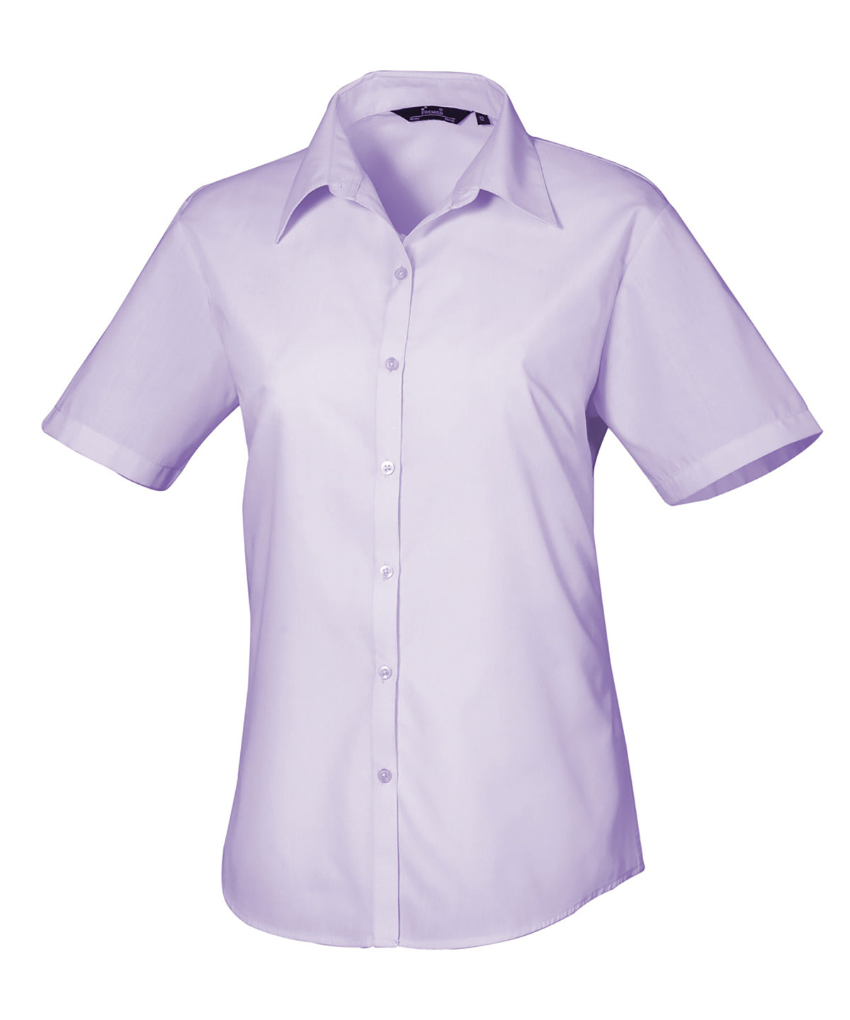 Women's short sleeve poplin blouse - Wom 6 - Lilac