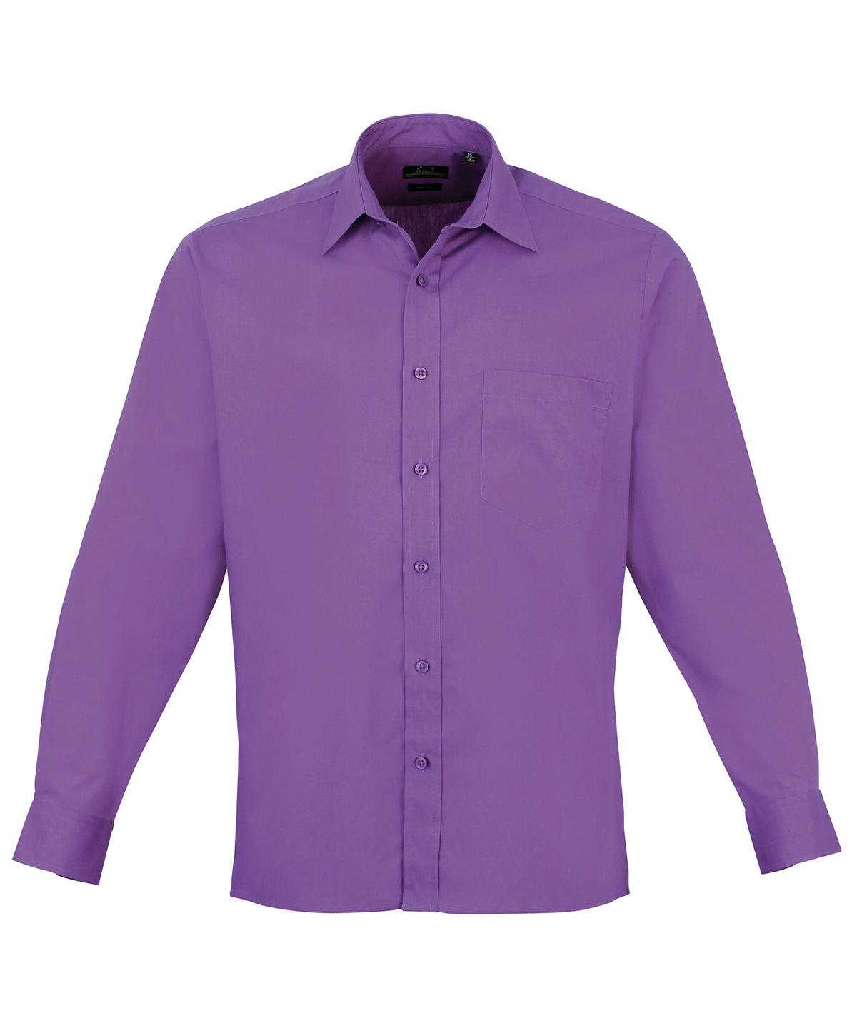 Long sleeve poplin shirt - 16.5 - Rich Violet