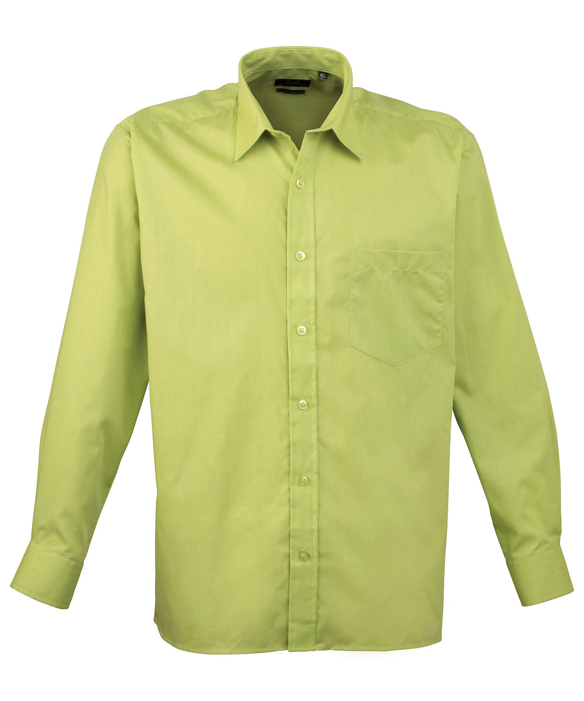Long sleeve poplin shirt - 23 - Lime