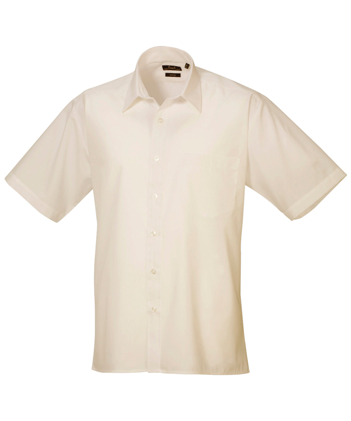 Short sleeve poplin shirt - 19 - Natural