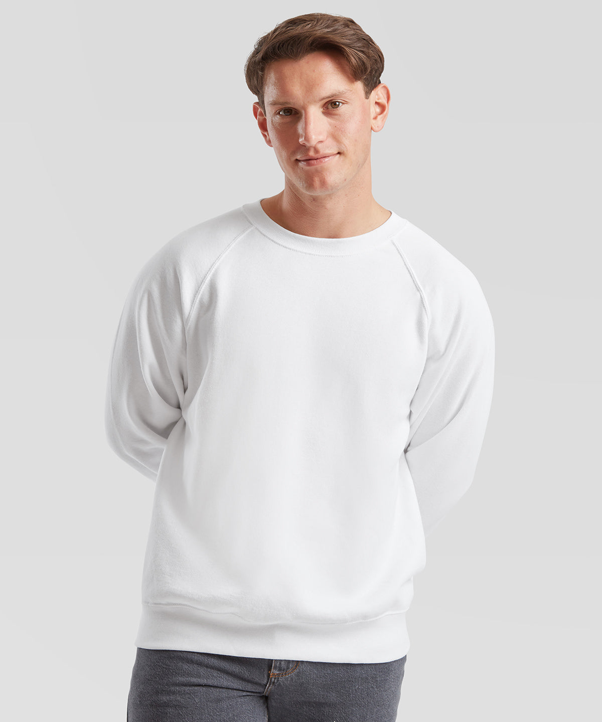 Classic 80/20 raglan sweatshirt - S - Heather Grey*�
